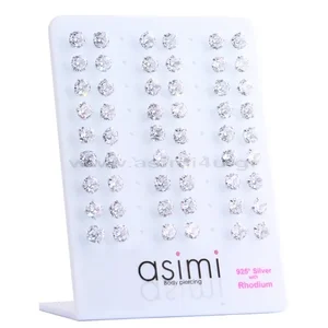 product EARRINGS SILVER WIT RHODIUM
