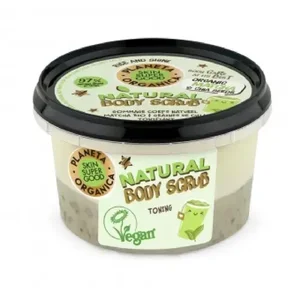 product SKIN SUPER GOOD. Natural body scrub Organic Matcha & Chia seeds, 250 ml
