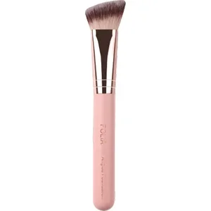 product Angled Foundation Brush Pink Gold F-652